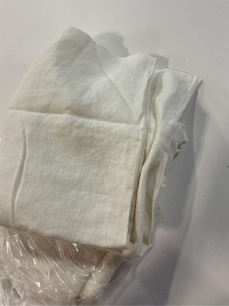 Condition photo showing Good Condition for european linen duvet cover set, twin, ivory
