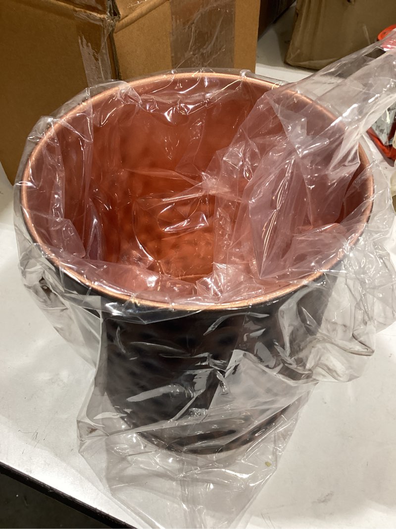 Condition photo showing Good Condition for monarch abode kitchen utensil holder – hand hammered metal antique copper utensil holder, decorative utensil crock for kitchen counter, cooking tool and spatula holder for countertop, caddy organizer antique copper finish hand hammered