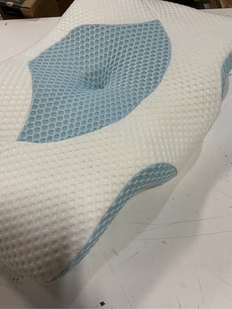 Condition photo showing Good Condition for Osteo Cervical Pillow for Neck Pain Relief, Hollow Design Odorless Memory Foam Pillows with Cooling Case, Adjustable Orthopedic Bed Pillow for Sleeping, Support for Side Back Sleepers