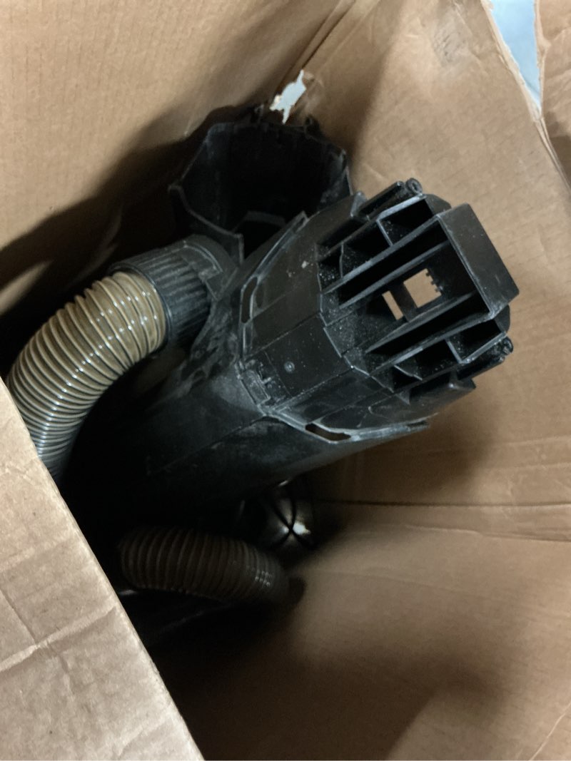 Condition photo showing As Is for shark upright vacuum, navigator lift-away deluxe with large dust cup capacity, hepa filter, swivel steering, upholstery tool & crevice tool, blue, nv360