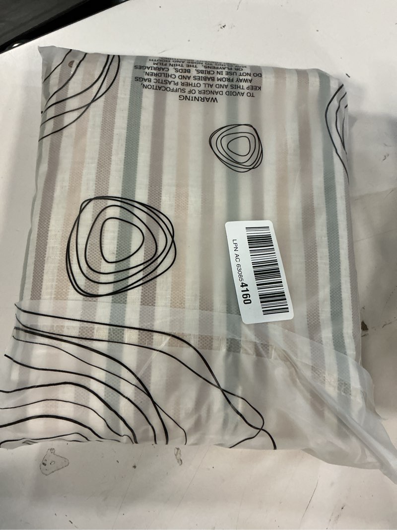 Condition photo showing New/Like New for vangao linen striped curtains for living room bedroom farmhouse tickingstripe light filtering window