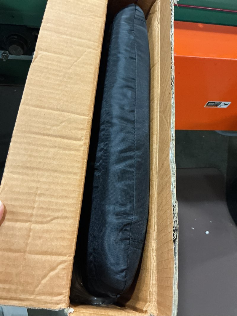 Condition photo showing Good Condition for flash furniture portable lightweight reclining stadium chair - black padded armrests, back & seat - dual storage pockets - backpack straps - rear zippered compartment