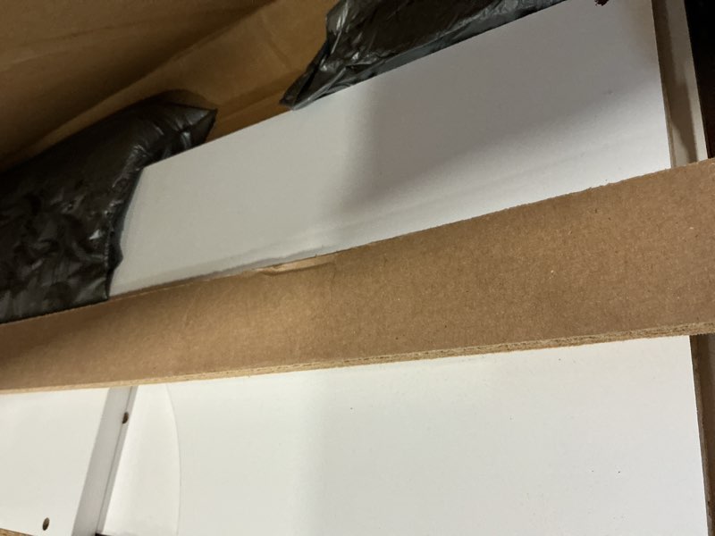 Condition photo showing Good Condition for Prepac 60" Contemporary Wall Mounted Coat Rack, Coat Hooks Wall Mount with 4 Shelves, Ideal for Hallway or Entryway Storage Solution, 11.5"D x 60"W x 16.5"H, White