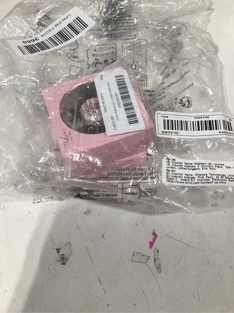Condition photo showing New/Like New for mikiwi mink eyelashes - real fluffy 3d lashes, 3 pairs, 20mm luxury dramatic hand made mink lashes 3pairs/d384/20mm