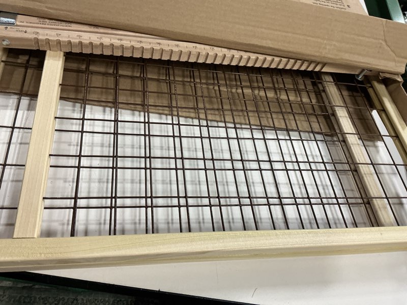 Condition photo showing Good Condition for mypet wire mesh pet gate 26.5"-42" wide, 23" tall
