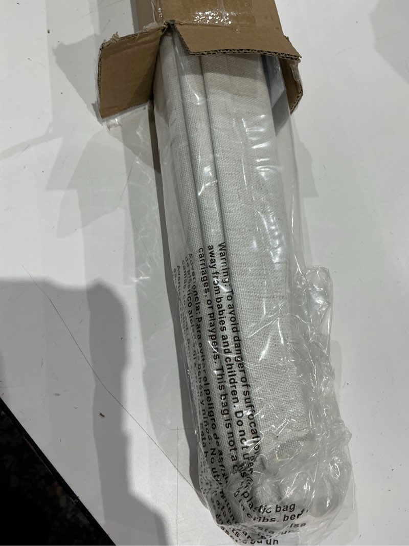 Condition photo showing Good Condition for lazblinds no tools no drill cordless roman shades for windows, blackout thermal insulated uv blocking window blinds, room darkening fabric blinds for indoor windows, 30'' w x 64'' h, off white blackout - off white 30" w × 64" h