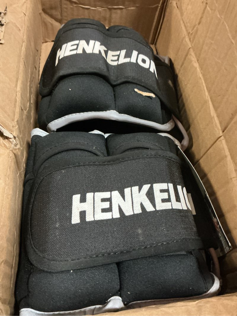 Condition photo showing Good Condition for Henkelion 1 Pair 2 3 5 10 Lbs Adjustable Ankle Weights for Women Men Kids, Strength Training Wrist and Ankle Weights Sets for Gym, Fitness Workout, Running, Lifting - Black Grey Pink Blue Purple Black 10 lbs (x2)