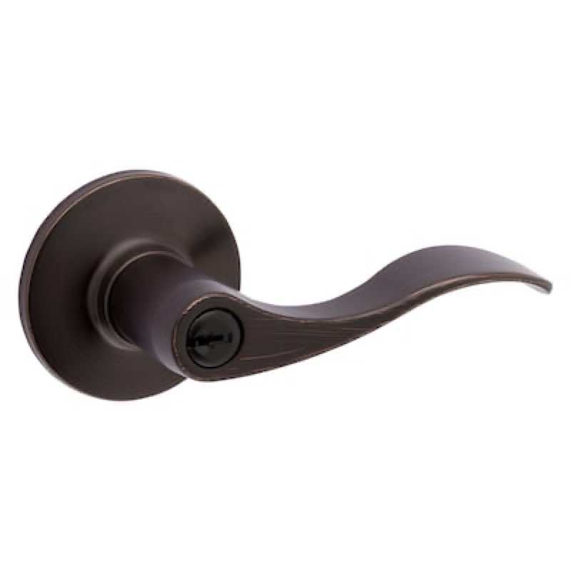 Condition photo showing As Is for reliabilt olivia antique bronze exterior keyed entry door handle