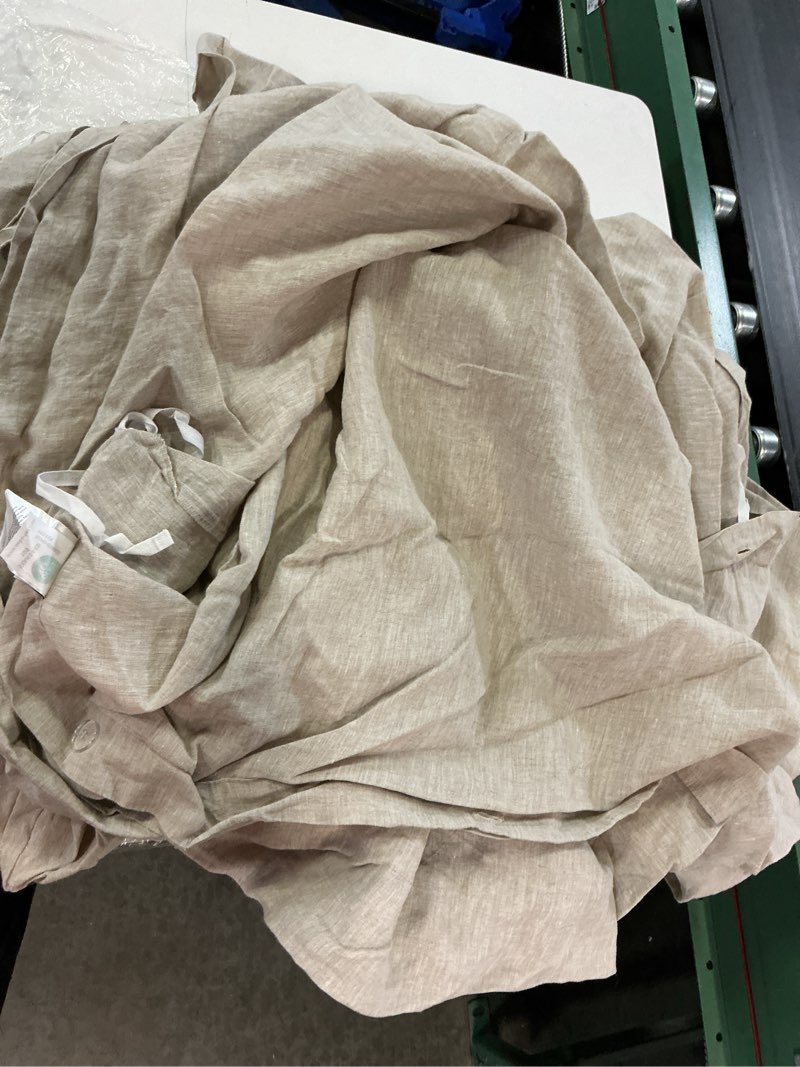 Condition photo showing As Is for european linen duvet cover set king/cal
