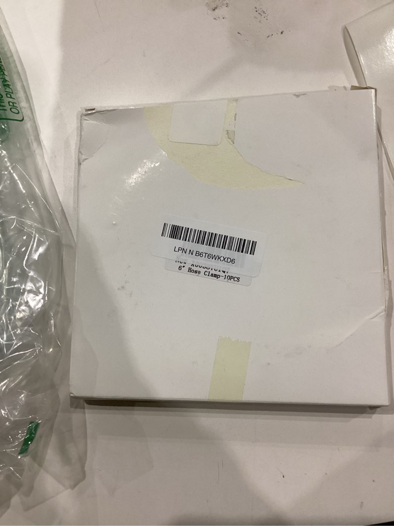Condition photo showing New/Like New for Hose Clamp Set - 10PCS 6 inch 304 Stainless Steel Worm Gear Hose Clamps for Fuel Line,dryer,Intercooler,Garden Water Pipe and Washing machine,Automotive Plumbing,140mm-165mm Hose Clamps
