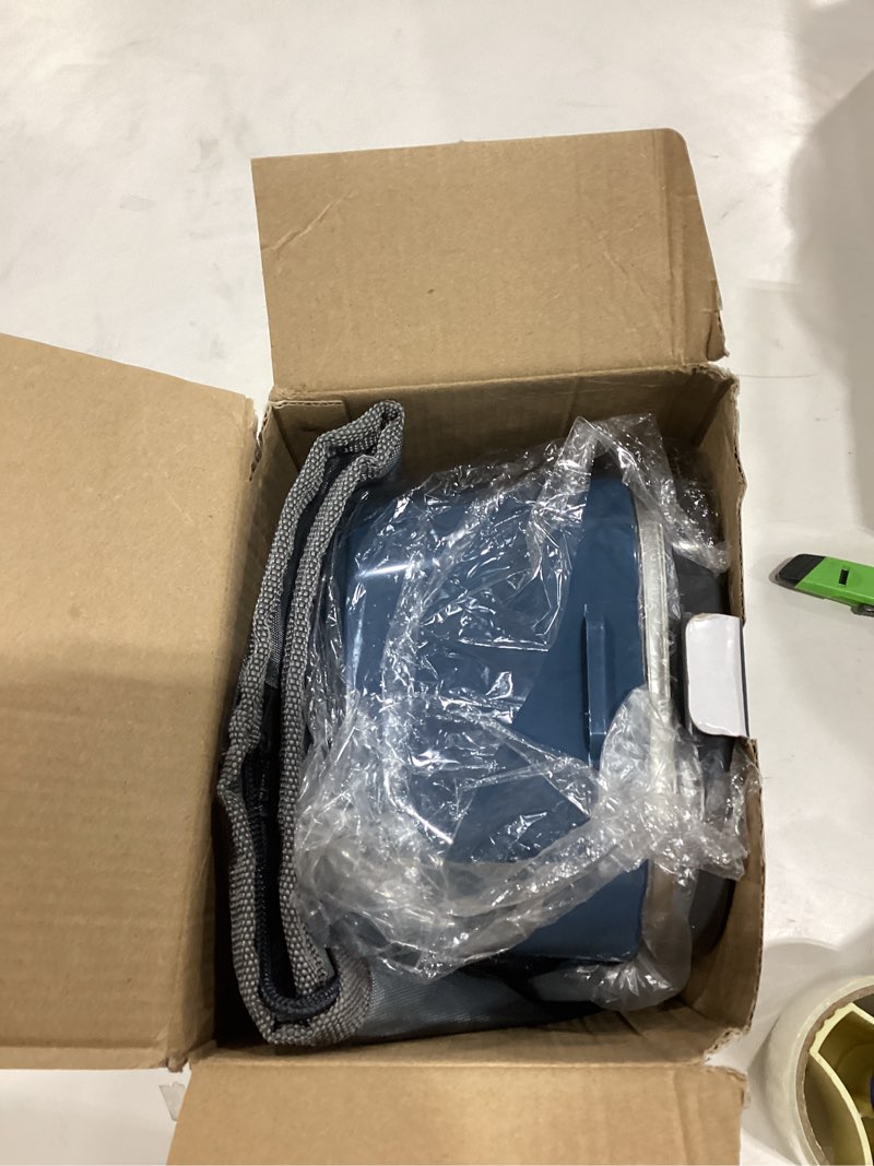 Condition photo showing As Is for Vingud Electric Lunch Box for Adults, Heated Lunch Box for Men Women with Dual 1.5L SS Containers, Portable 80W Food Warmer for Car/Truck, Lonchera Eléctrica Portátil Christmas White Elephant Gifts Velvet+Blue