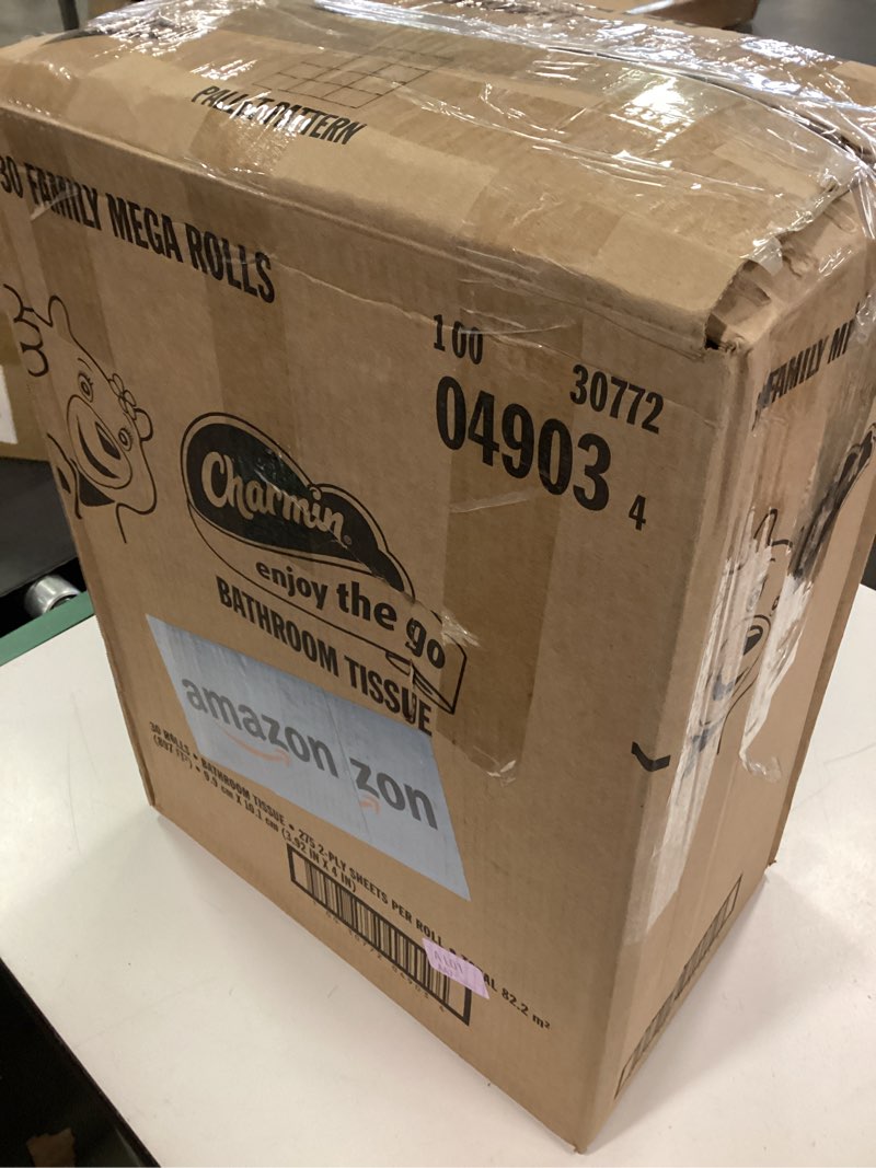 Condition photo showing New/Like New for Charmin Ultra Strong Clean Touch Toilet Paper, 30 Family Mega Rolls = 150 Regular Rolls Family Mega 275 Sheet (Pack of 30)