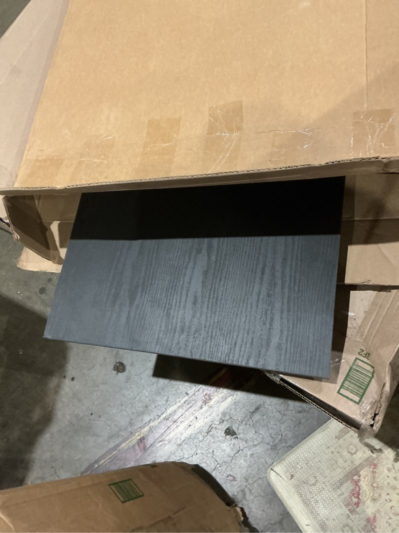 Condition photo showing Good Condition for black coffee table foldable,center tables modern style, industrial wood tabletop and metal frame, accent furniture for home office, living room,end table,tea table, no assembly
