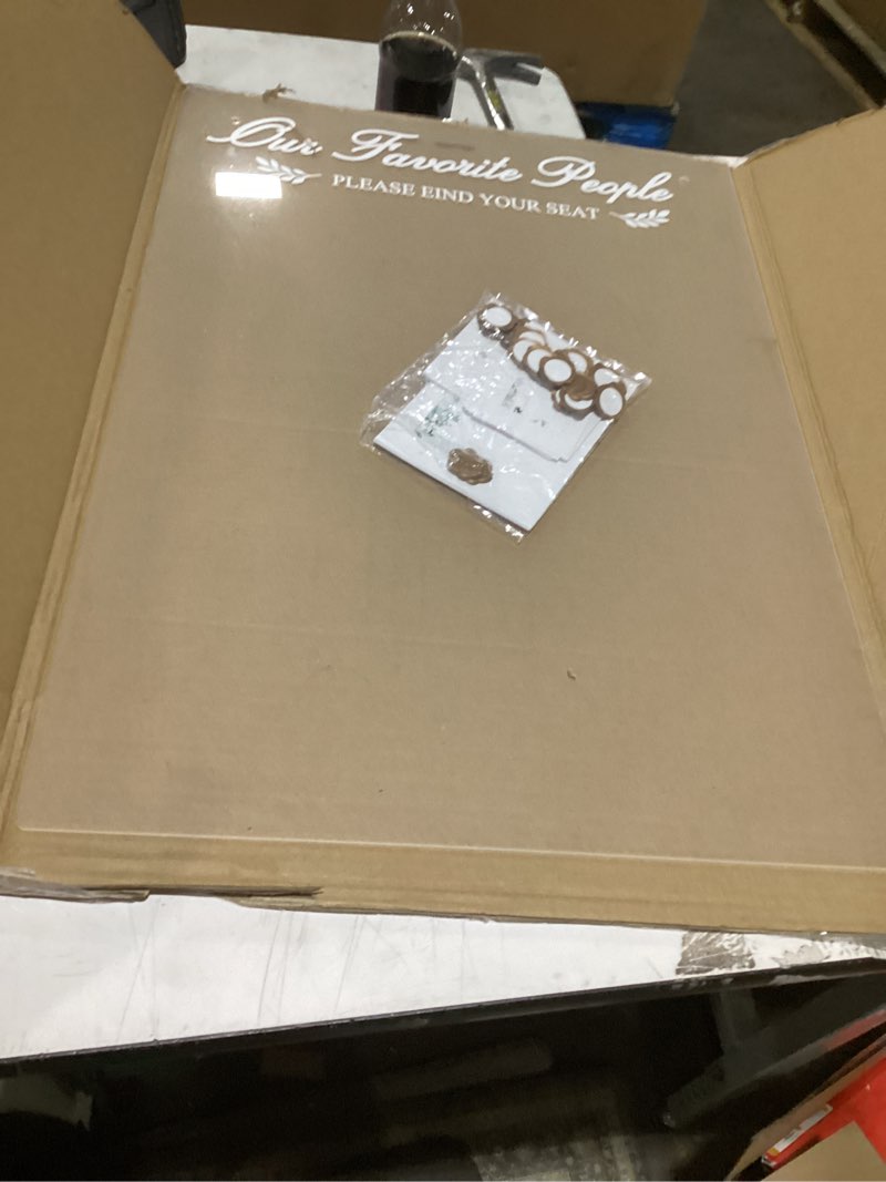 Condition photo showing Good Condition for Wedding Seating Chart Board,20x28 Inch Acrylic Please Find Your Seat Table Seating Chart Sign for Wedding/Party Reception Display (People, 2 PCS) People 2 PCS