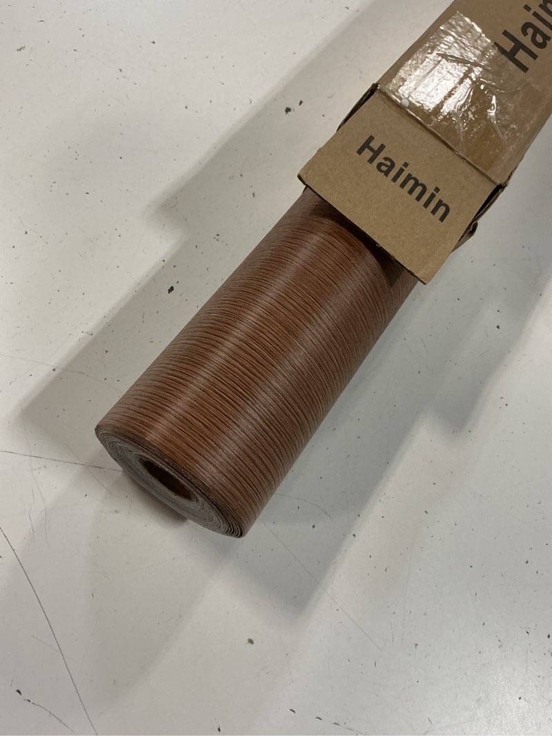 Condition photo showing Good Condition for haimin wallpaper (24in x 393in) wood contact paper peel and stick self-adhesive and removable wallpaper for cabinet wall furniture countertop kitchen room wood grain wall paper (brown (03))