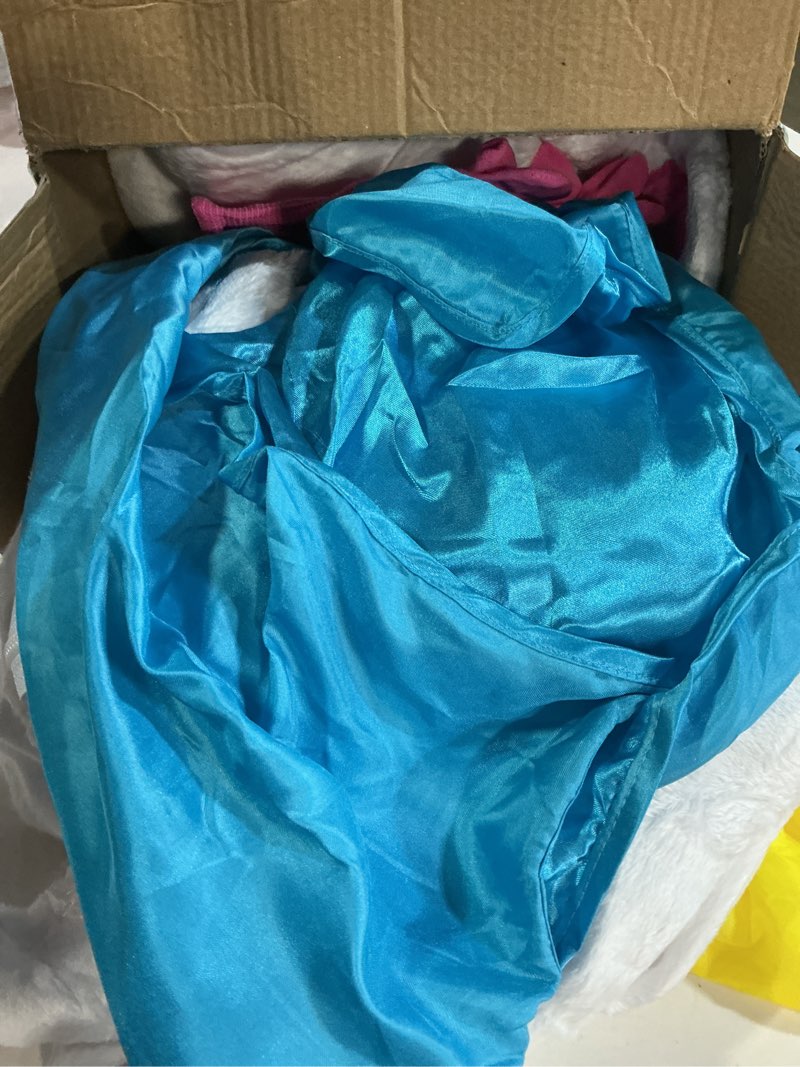 Condition photo showing Good Condition for to.beone easter bunny mascot costume with blue vest and yellow bow tie, adult size rabbit character suit for events and parties
