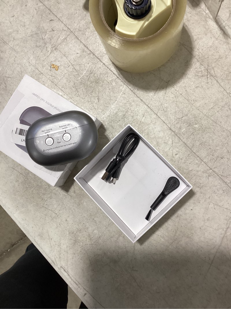 Condition photo showing Good Condition for Electric Nail Clippers for Seniors,Smart Nail Clippers 2026 New 3 in 1 Electric Toenail Clipper with Polishing and LED Light,Smart Toenail Clipper 2 Adjustable Speeds for Adults,Baby (Grey) Gray