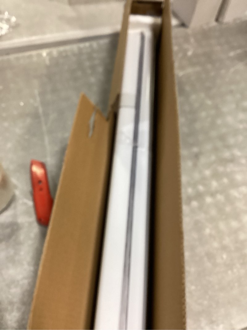 Condition photo showing As Is for Shadesu Cordless Zebra Blinds for Windows, 27" W x 72" H, Grey, Dual Layer Free-Stop Zebra Shades, Light Control for Day and Night, Sheer Blinds for Indoor Windows, Bedroom, Kitchen 02- Grey ( Cordless ) 27"W x 72"H