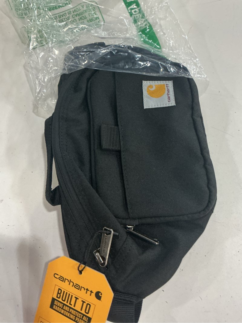 Condition photo showing New/Like New for carhartt classic adjustable sling bag, durable, 600-denier water resistant hip pack essential waist pack (black) one size
