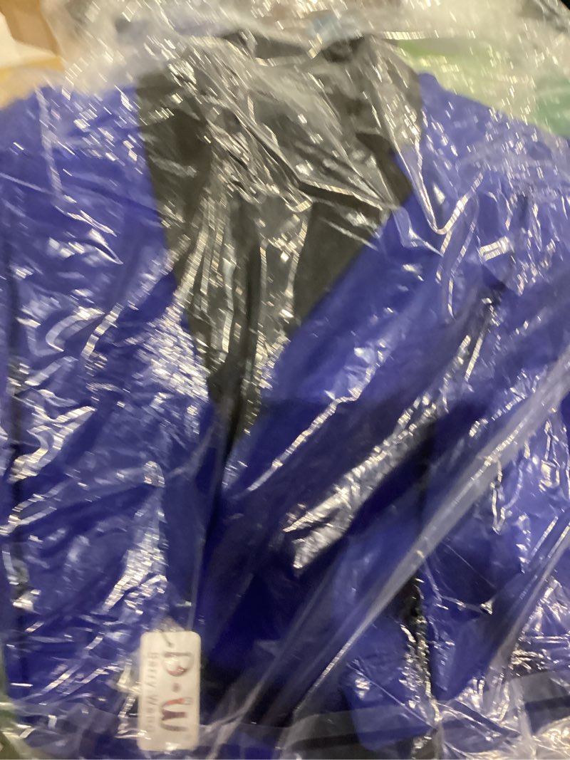Condition photo showing New/Like New for Barry.Wang Mens Casual Blazer Suit Jacket Two Buttons Sport Coat Lightweight Homecoming Business Daily Wedding Dress Royal Blue a Medium