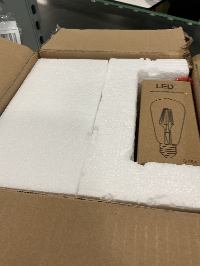 Condition photo showing New/Like New for Solar Lamp Post Light Aluminum 20.7 Inch Height Large Size Solar Pole Lights with Water Ripple Handmade Solder Glass Waterproof Black Finish Include Remote Control and LED Bulb Black 20.7 inch