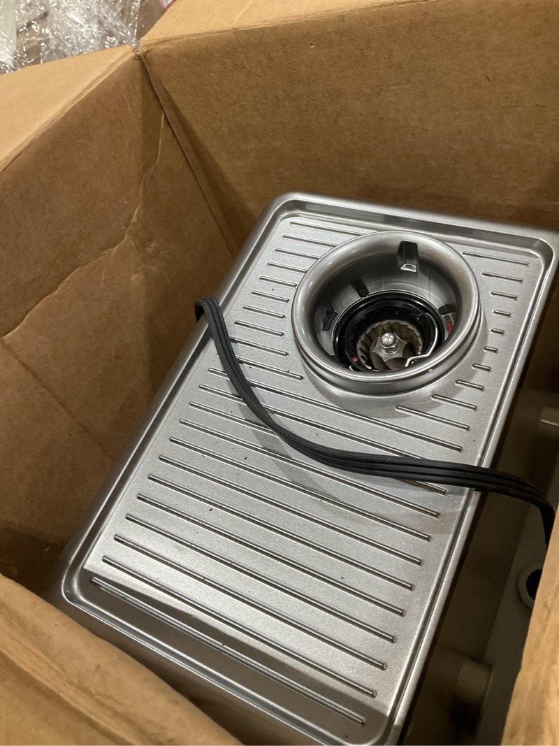 Condition photo showing As Is for breville barista touch espresso machine bes880bss, brushed stainless steel