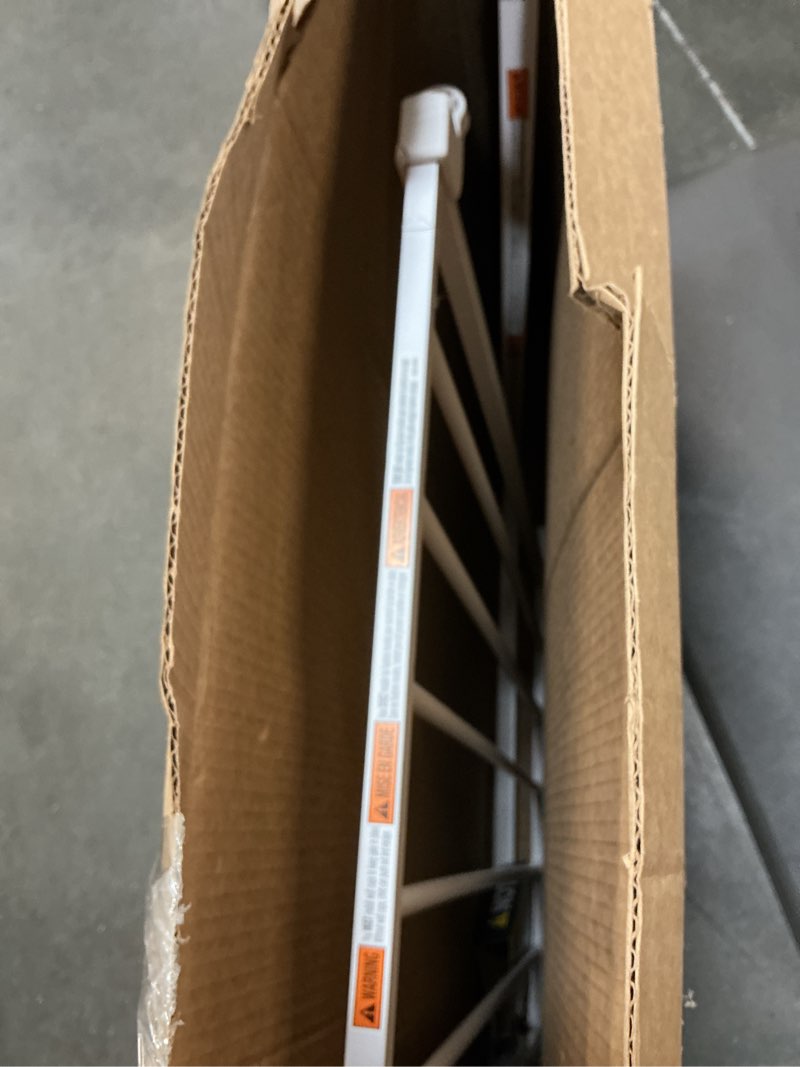 Condition photo showing As Is for Safety 1st Easy Install Walk Thru Baby Gate for Doorway With Door, Dog Gates, Fits 29"-38", Easy Install 28" Tall, White 1-Pack 29" to 38" Wide x 28" Tall White