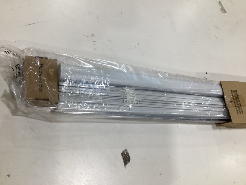 Condition photo showing New/Like New for LazBlinds Cordless White 1" Room Darkening Vinyl Mini Blinds, 27" W X 48" H Horizontal Window Blinds for Home, Cordless Shades for Indoor Windows White 27"W X 48"H