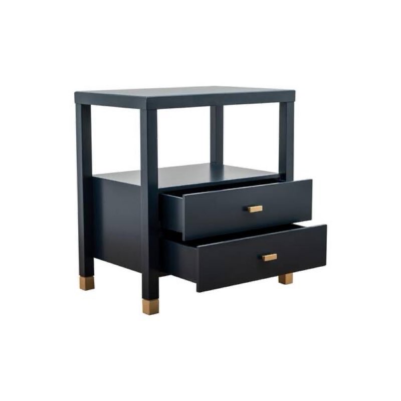 East at Main Hooper Accent Side Table - Navy Blue - Wood