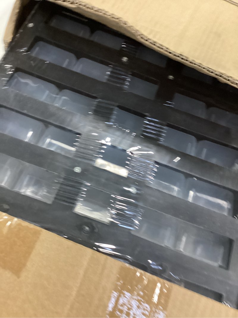 Condition photo showing Good Condition for Storage Bin with Drawers - 41-Drawer Plastic Tool Organizer - Hardware or Craft Cabinet for Storing Beads, Toys, or Nuts and Bolts by Stalwart (Black) 41 Drawers