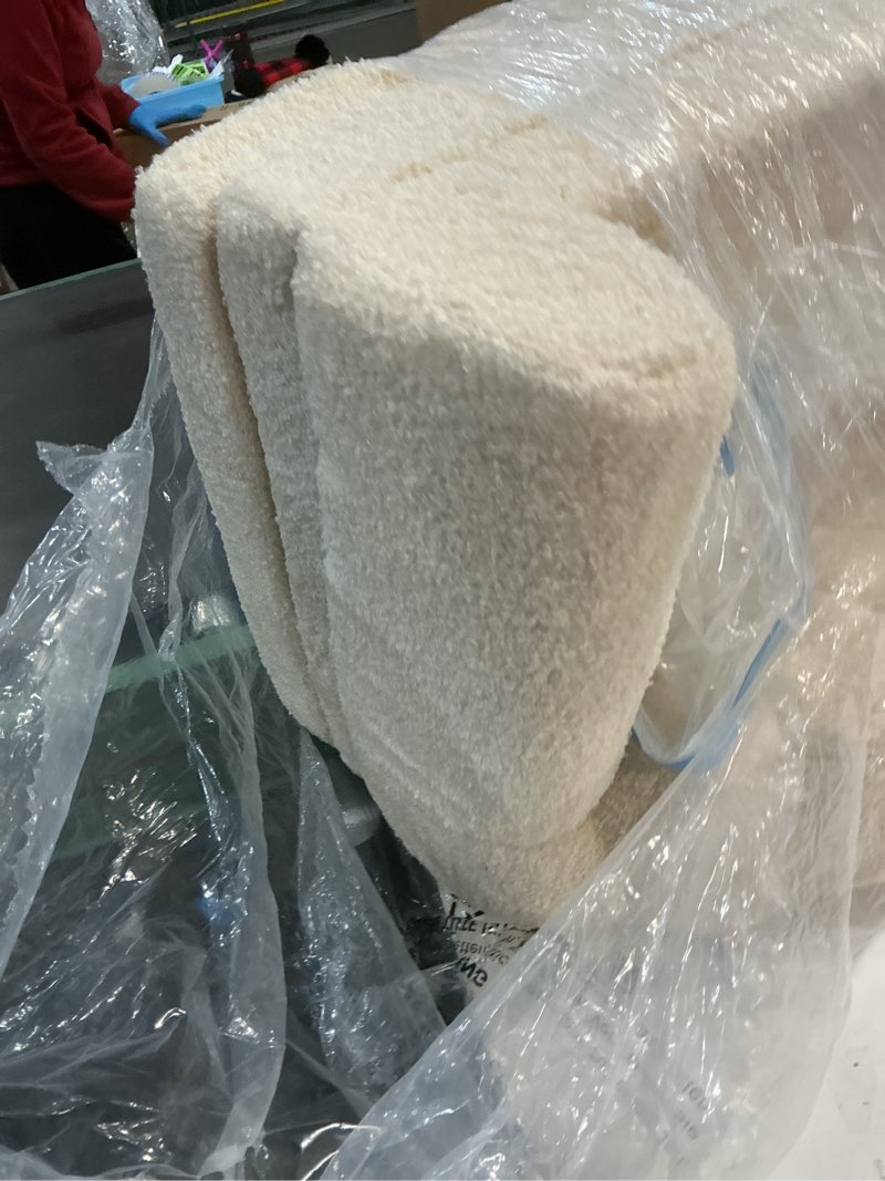 Condition photo showing As Is for Blissful Diary Kids Couch, 2-in-1 Soft Toddler Couch Fold Out, Toddler Chair Comfy, Convertible Sofa to Lounger, Kids Furniture for Playroom, Gift for Birthday, Children's Day, Beige Shell Shell Beige