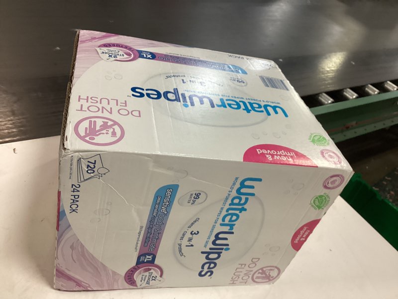 Condition photo showing New/Like New for WaterWipes Adult Care Sensitive Body & Intimate Hygiene Wipes, 720 Wipes (24 Packs), Extra Large Textured, 99.9% Water-Based, For Everyday Personal Uses 30 Count (Pack of 24)