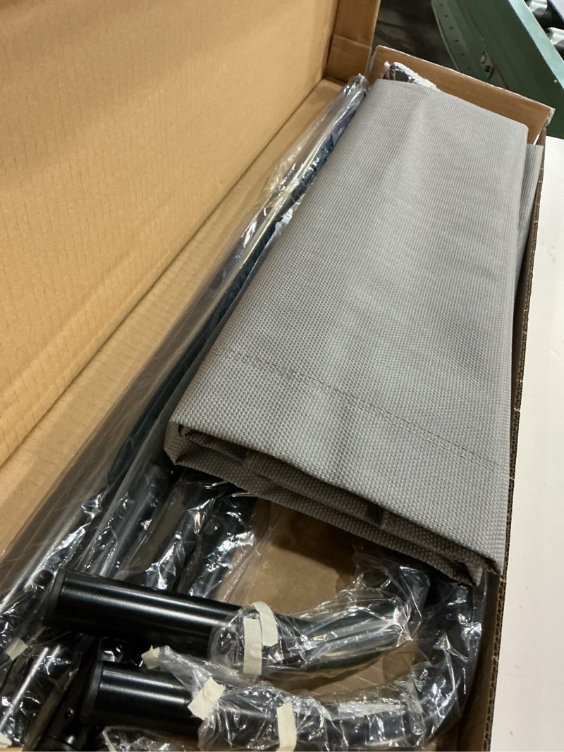 Condition photo showing Good Condition for Amazon Basics Cooling Breathable Elevated Dog Bed with Metal Frame for Large Dogs, 51 x 31 x 8 Inch, Grey Grey Large