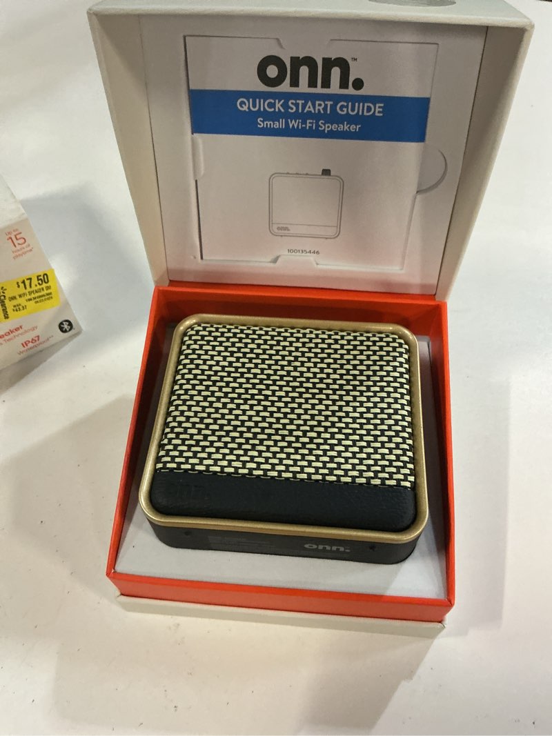 Condition photo showing Good Condition for onn large wi-fi speaker with 360-degree directional sound, black