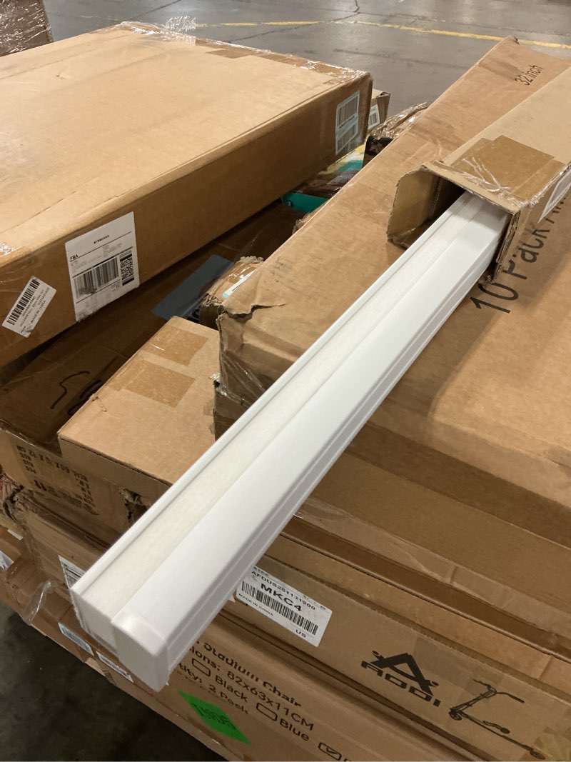 Condition photo showing As Is for cordless pleated fabric shades for indoor windows, cut to size, easy install self adhesive, no drills no tools, light filtering blinds, color: white, size: 28" w x 64" l white - light filtering 28"w x 64"h