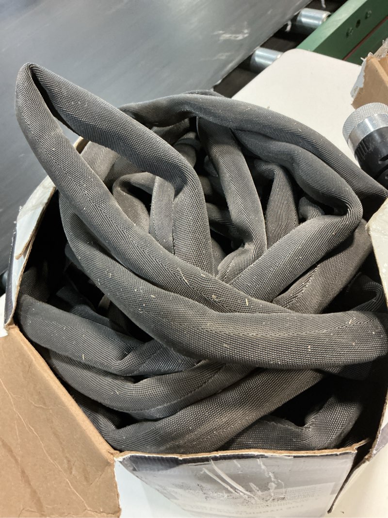 Condition photo showing As Is for apex zero-g 4001-100 garden hose, 5/8 in, 100 ft l, coupling, fiber, gray