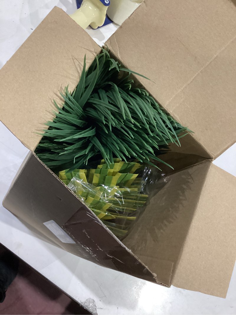 Condition photo showing Good Condition for qunclay 60 pcs 24.8 inches artificial palm leaves and 7.09 inches palm cross for palms sunday large faux plants holy week decor fronds fake tropical tree leaves for easter church events decor