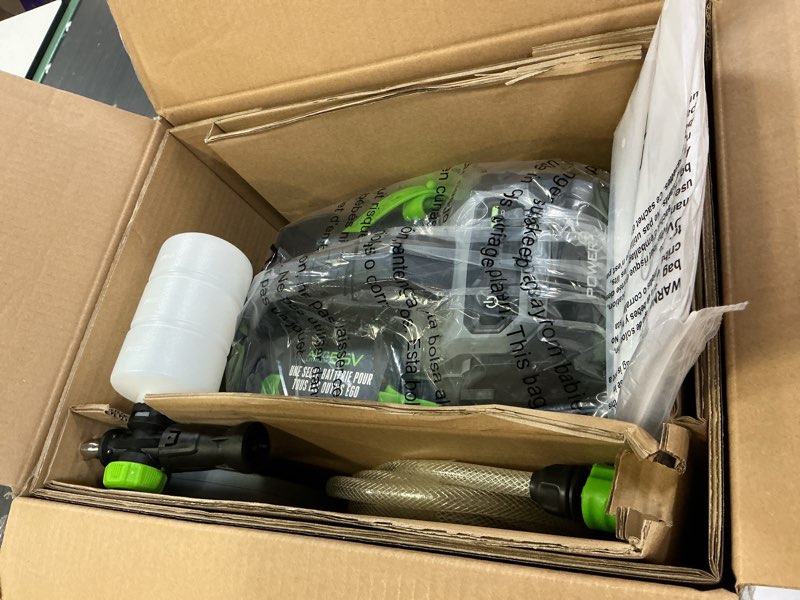 Condition photo showing New/Like New for ego power+ compact 2100-psi 1.2-gpm cold water battery pressure washer with 4 spray tips
