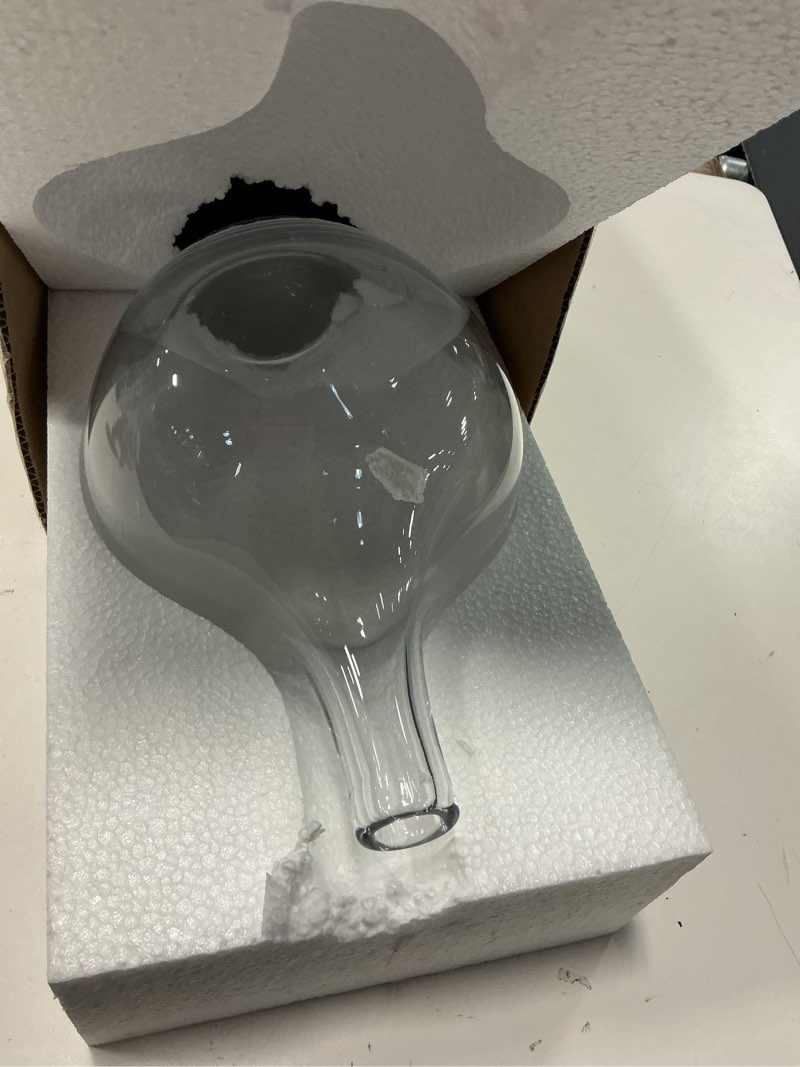 Condition photo showing Good Condition for ryddelighome large clear glass vase 12 inch - round glass vase for flowers, clear round vase pampas grass decor, glass jar table centerpiece home decor clear medium