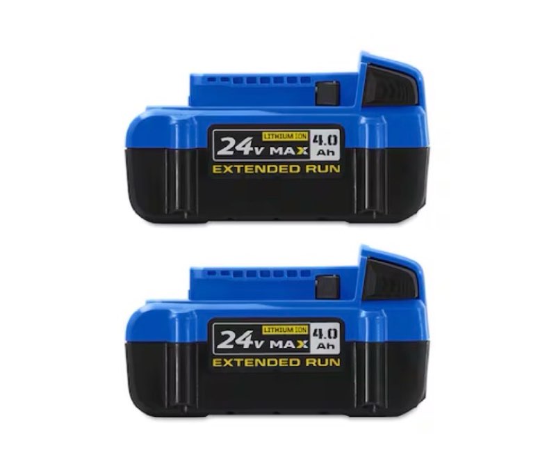 kobalt 24 -volt 2 -pack battery ( 4 ah 4 ah lithium-ion )