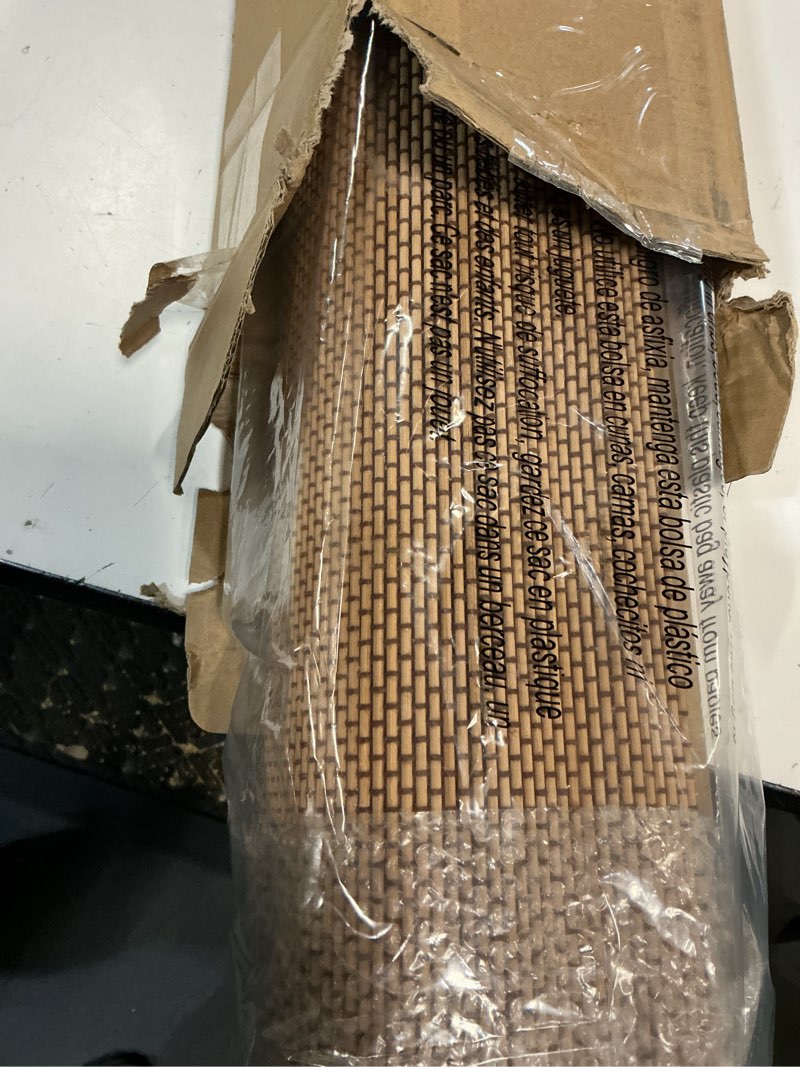 Condition photo showing New/Like New for lazblinds no tools no drill cordless bamboo roman shades, light filtering window treatment, roll up bamboo blinds for windows 36'' w x 64'' h, acorn light filtering-acorn 36" w x 64" h