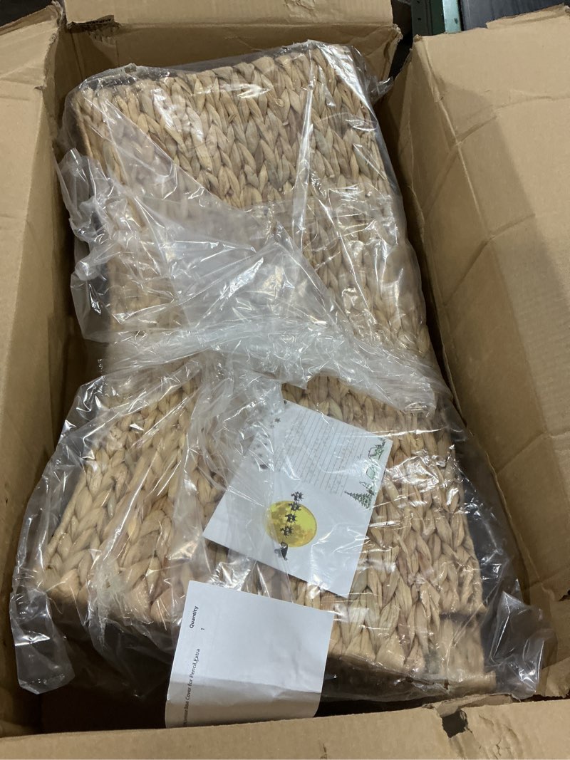 Condition photo showing As Is for 42" Wicker Christmas Tree Collar for Artificial Trees, Tree Basket Skirt for 9ft, Farmhouse Base Cover for Pencil,Extra Large Christmas Tree Collars, Handwoven from Seagrass Natural 42inch