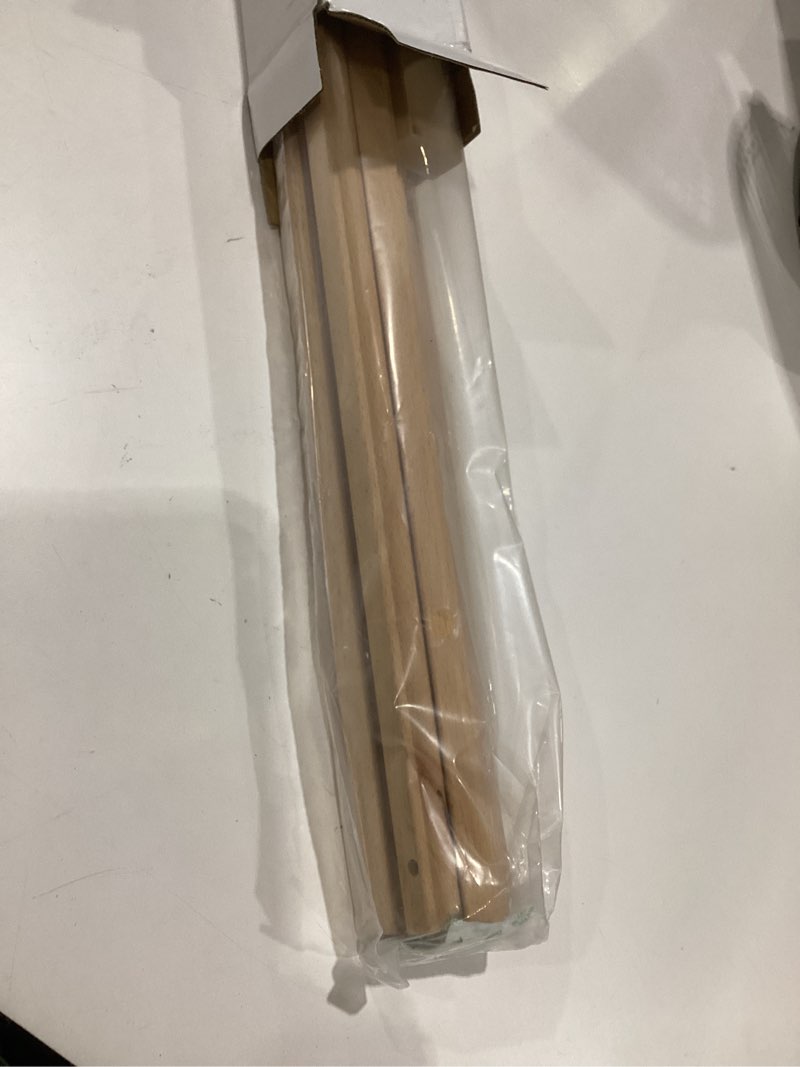 Condition photo showing As Is for meeden wood easel stand for display: wooden display tripod stand for posters pictures paintings - wedding decor holder for welcome sign natural color
