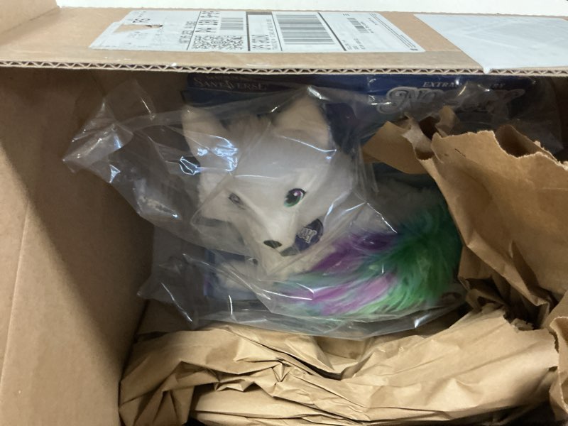 Condition photo showing New/Like New for Extraordinary Noorah Plush - 9-Inch Deluxe Animal Plush with Northern Lights-Inspired Tail - As Seen in Elf Pets: A Fox Cub's Christmas Tale - Arctic Fox Pal of The Elf on the Shelf - Brand Scout Elf