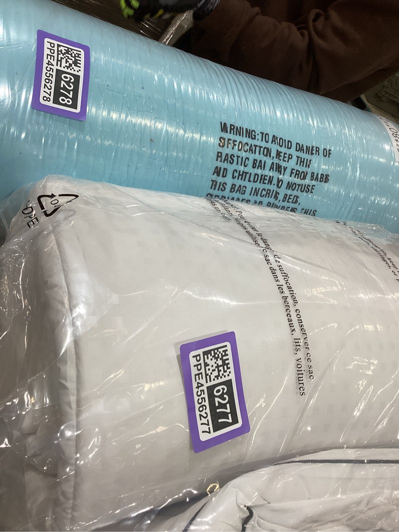 Condition photo showing New/Like New for MASVIS King Size Dual Layer 4 Inch Memory Foam Mattress Topper, 2 Inch Gel Memory Foam and 2 Inch Cooling Pillow Top Mattress Pad Cover for Back Pain, Medium Support King 2"Memory Foam+2"Mattress Topper