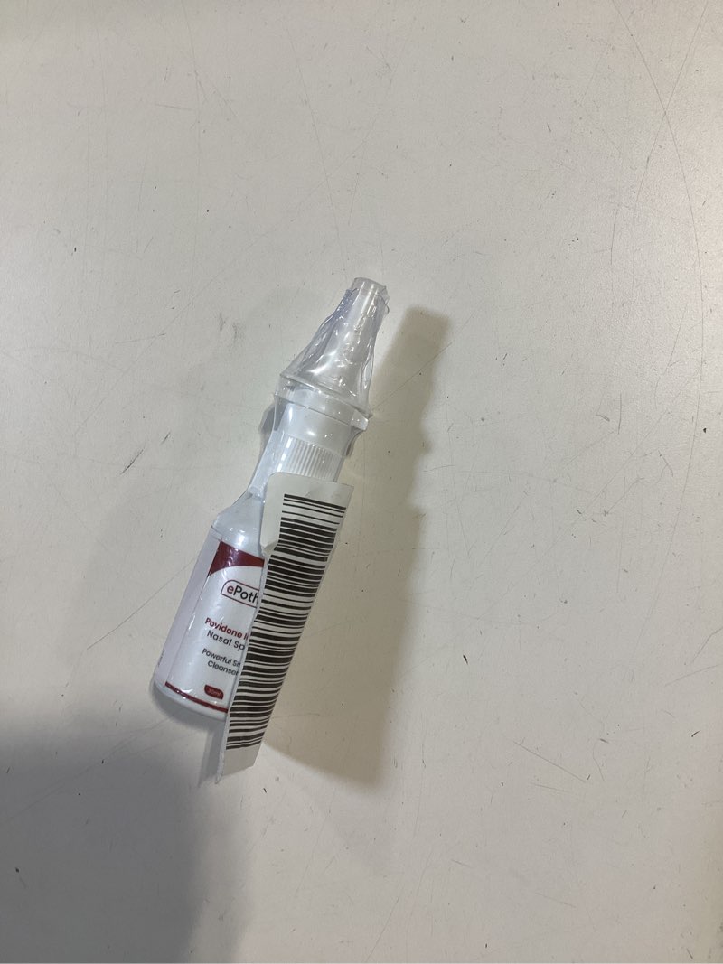 Condition photo showing New/Like New for epothex 1% povidone iodine nasal spray - powerful nasal cleanser & sinus protection - reduce exposure to airborne contaminants - travel friendly - 30ml