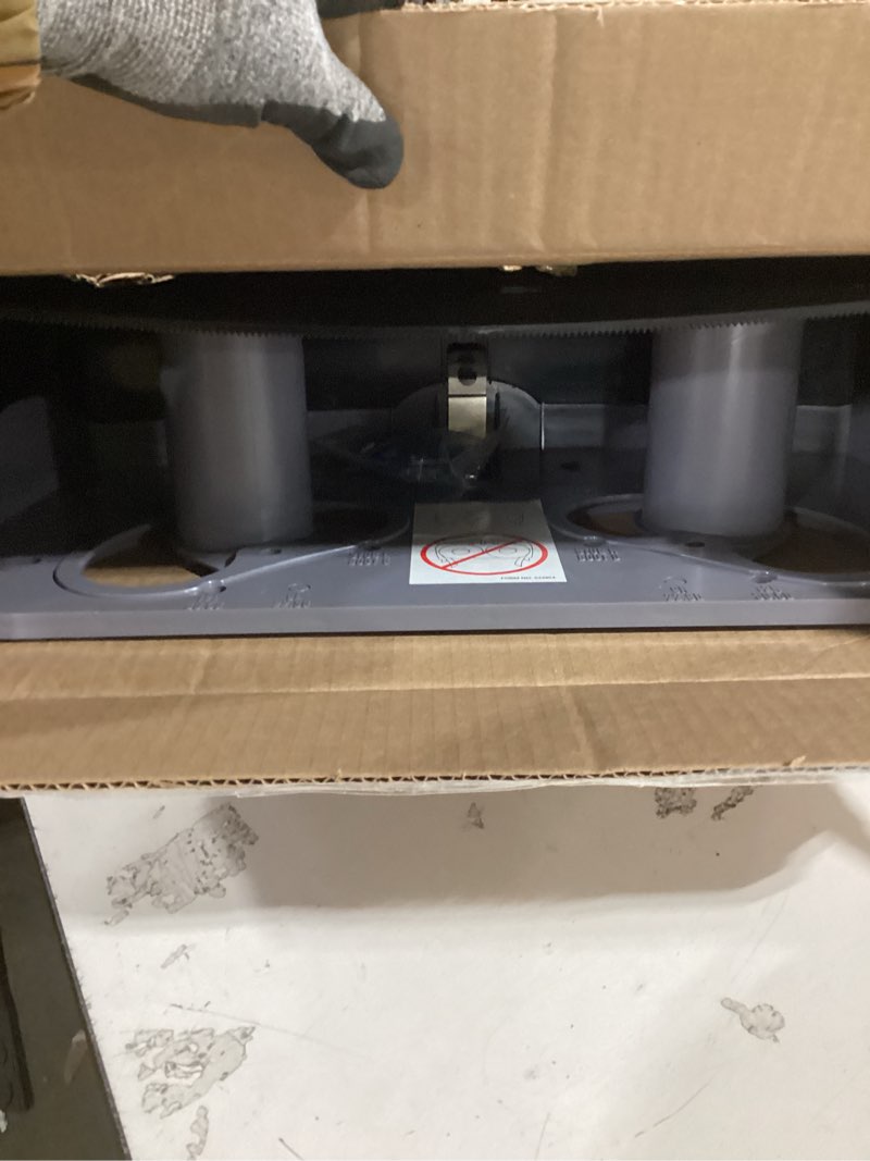 Condition photo showing Good Condition for Kimberly-Clark Professional* Cored JRT Jumbo Combo Tissue Dispenser  20 2/5w x 5 4/5d x 13 1/10h  Smoke/Gray -KCC09551
