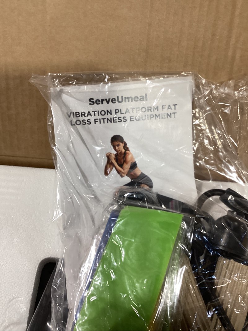 Condition photo showing Good Condition for Similar product Vibration Plate Exercise Machine, 130 Speeds Home Fitness Vibrating Plate for Lymphatic Drainage Weight Loss, 450 Lbs Capacity Full Body Workout Platform with Resistance Bands Bluetooth for Women Men