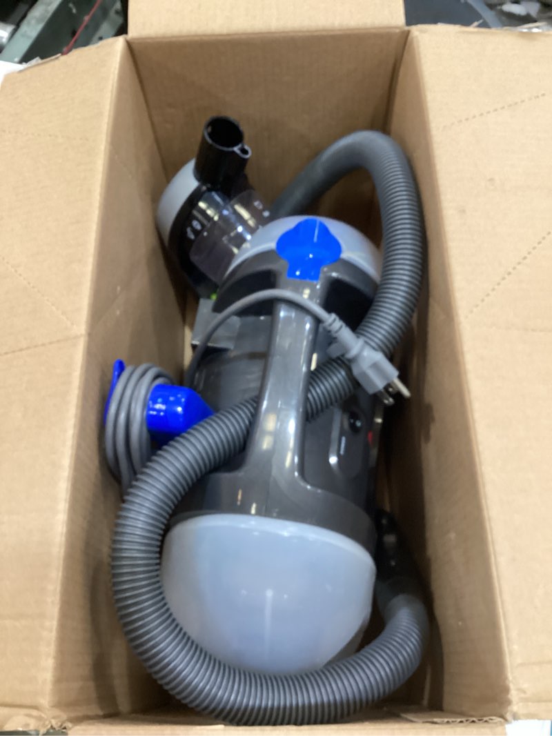 Condition photo showing As Is for bissell little green pet deluxe portable carpet cleaner and car/auto detailer, 3353, gray/blue little green deluxe