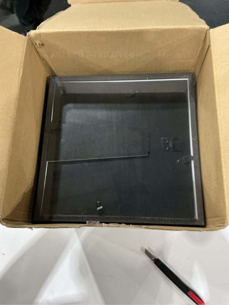 Condition photo showing New/Like New for Tuanse 6 Pieces Shadow Box Picture Frame Square Shadow Boxes Display Cases for Sports Memorabilia Wedding Memories Crafts Pins Awards Medals Tickets and Photos(Black,5 x 5 Inch) Black 5 x 5 Inch